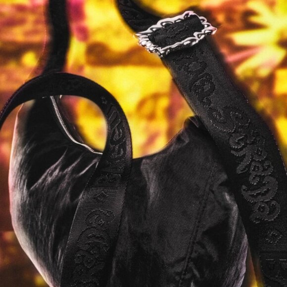 Baggu x Collina Strada Medium Black Crescent Bag - Picture 1 of 5